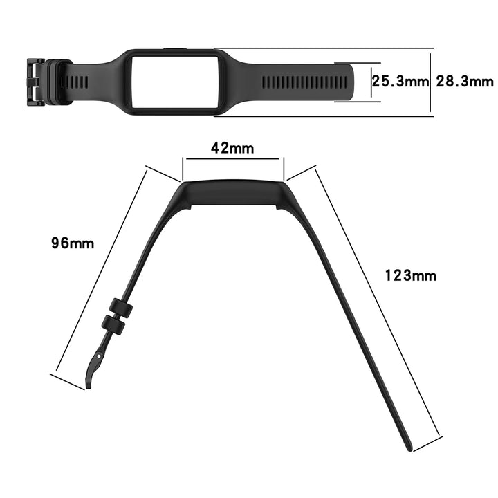 Silicone Strap with Case for Huawei Band 6/7 & Honor Band 6/7
