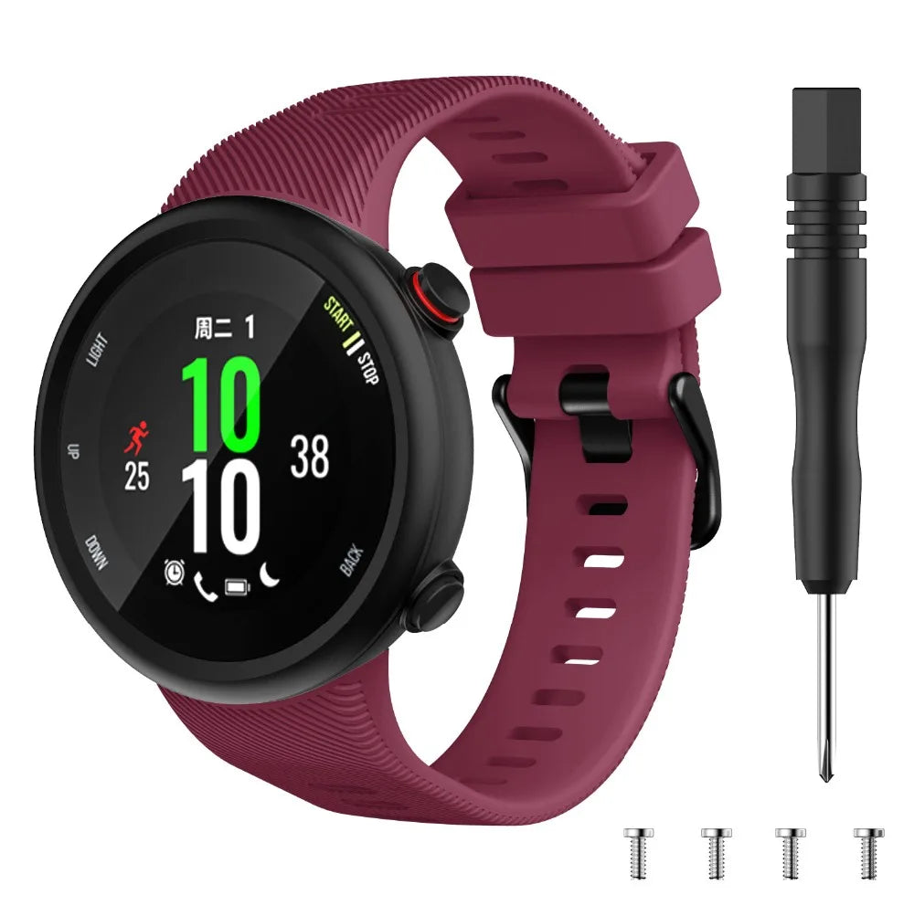 Silicone Watch Strap for Garmin Forerunner 45/45S & Swim 2