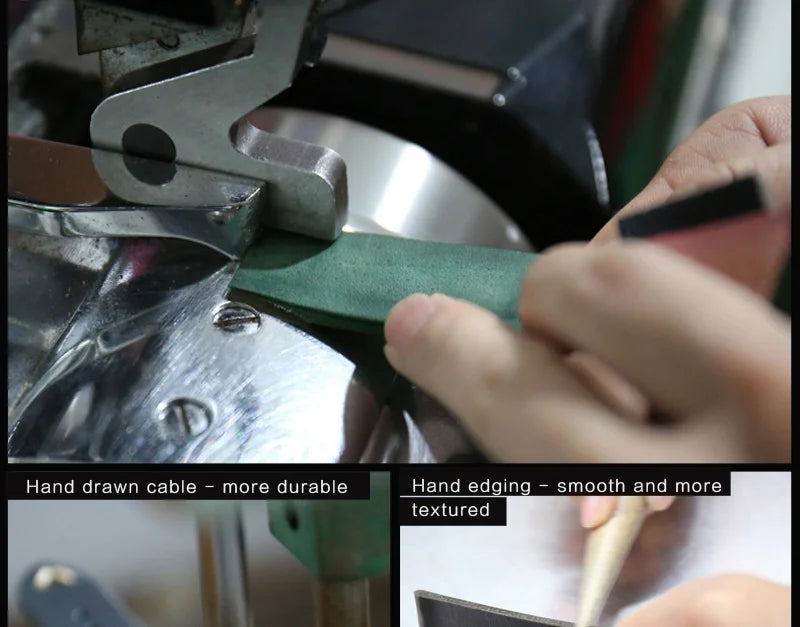 MAIKES Handmade Genuine Cow Leather Watch Band Vintage Black Watchband Watch Bracelet 20mm 22mm 24mm Watch Strap