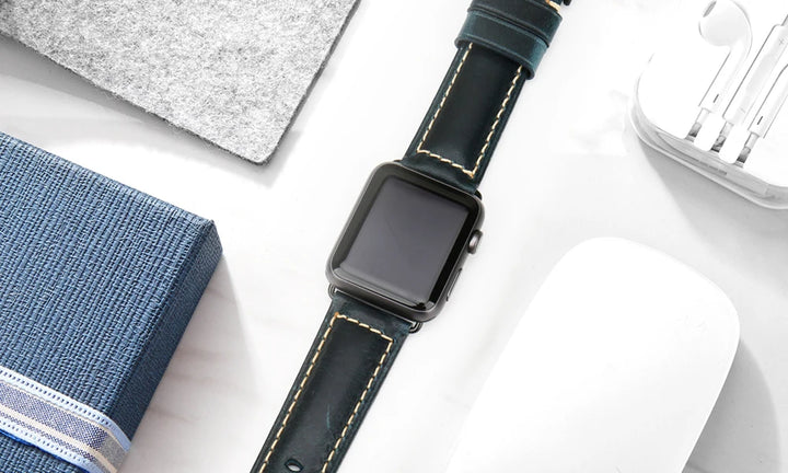 Vintage Cow Leather Apple Watch Strap – 40-45mm for Series 4-9 & SE