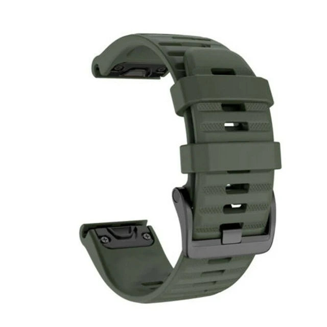 Quick-Release Silicone Sport Strap for Garmin Fenix & Forerunner (20-26mm)