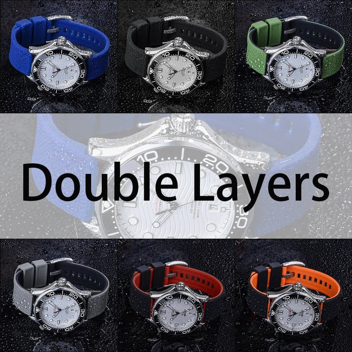 JUELONG Premium Silicone Watch Band 20mm Quick Release Rubber Strap Waterproof Men Women Replacement Watchband