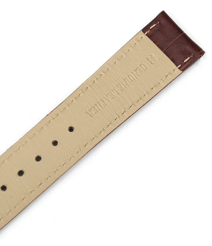 MAIKES Genuine Leather Watch Strap – 18/20/22mm, Black Wristband