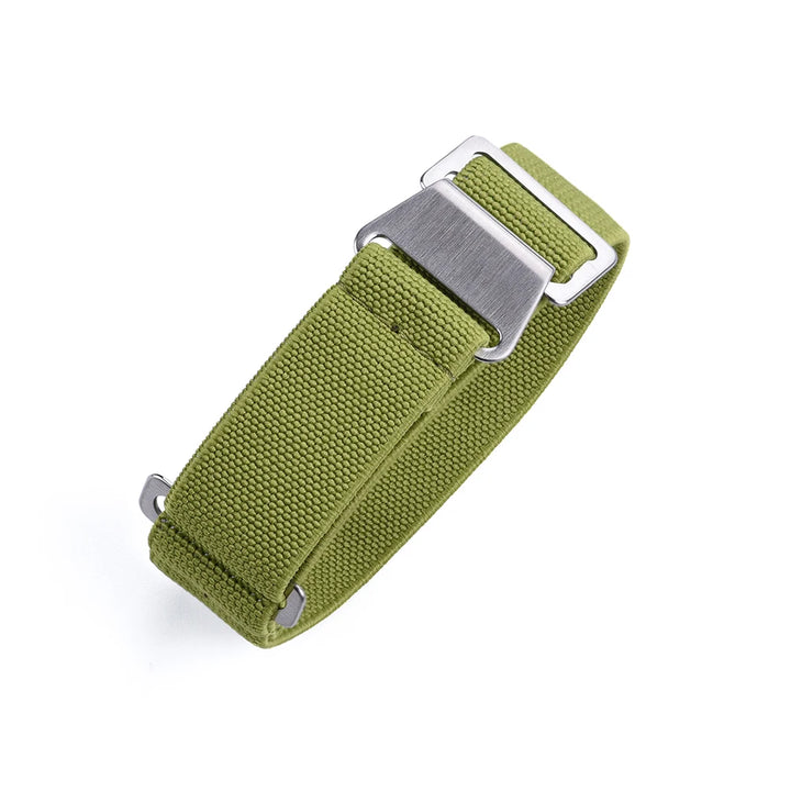 NATOBELT 60s French Troops Parachute Bag Elastic Strap 20mm 22mm Nylon Watchbands Man's Universal Smart Watch Fabric Wristband