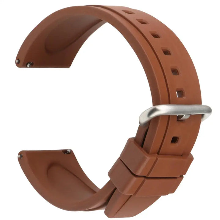 Top Fluoro Rubber Watch Band 20mm 22mm Sport Silicone Watch Strap Quick Release Watchband For HUAWEI GT Casio Citizen Seiko