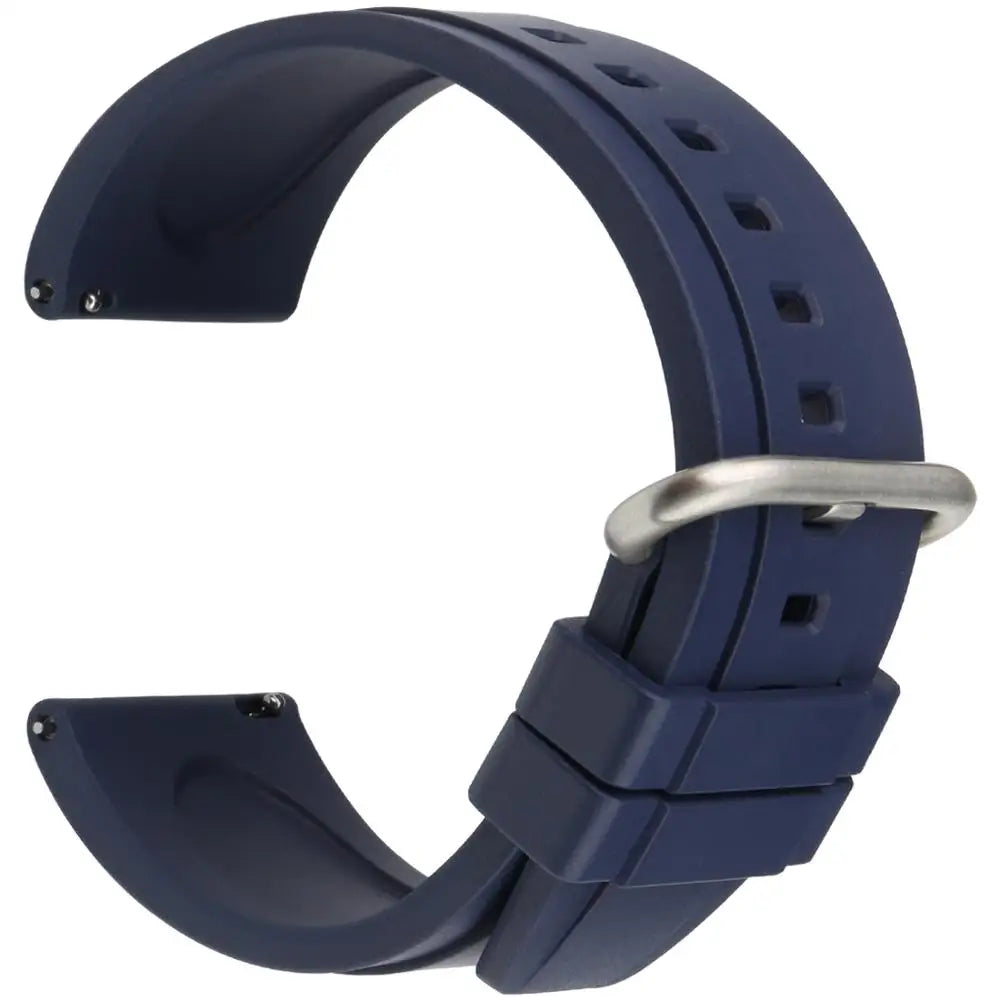 Fluoro Rubber Watch Band 20mm 22mm Green Sport Watch Strap Men Quick Release Watchband For HUAWEI GT Casio Citizen Seiko