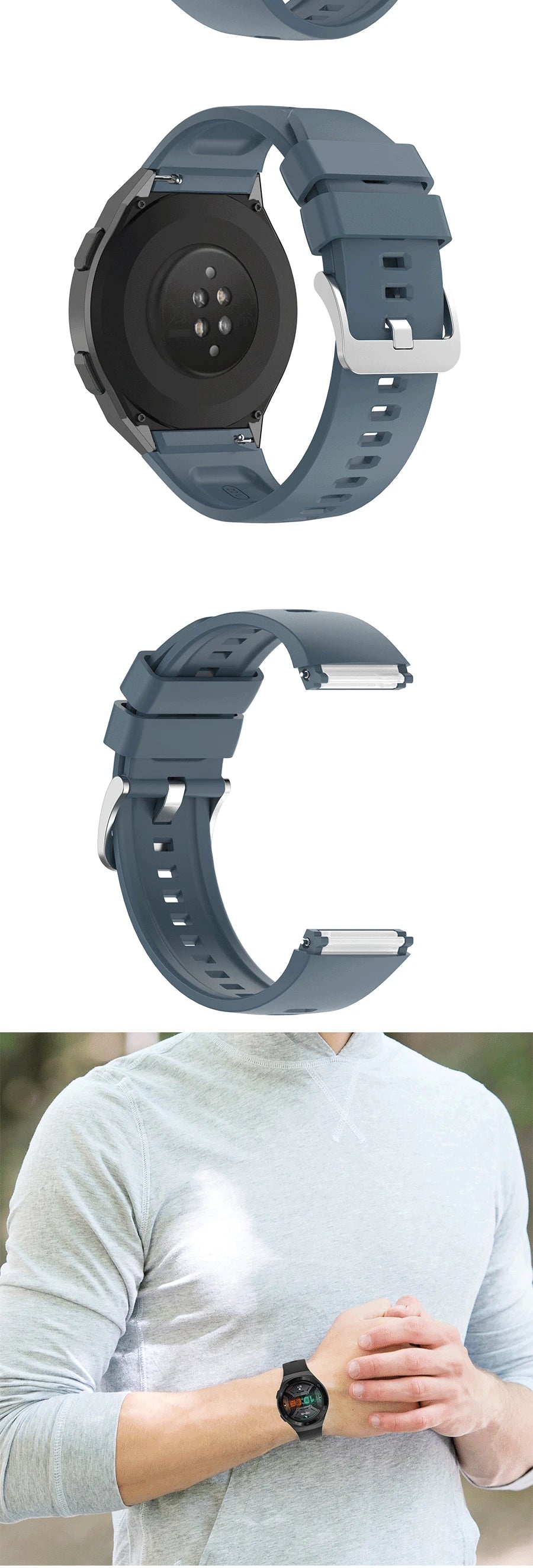 22mm Silicone Strap for HUAWEI Watch GT 2E