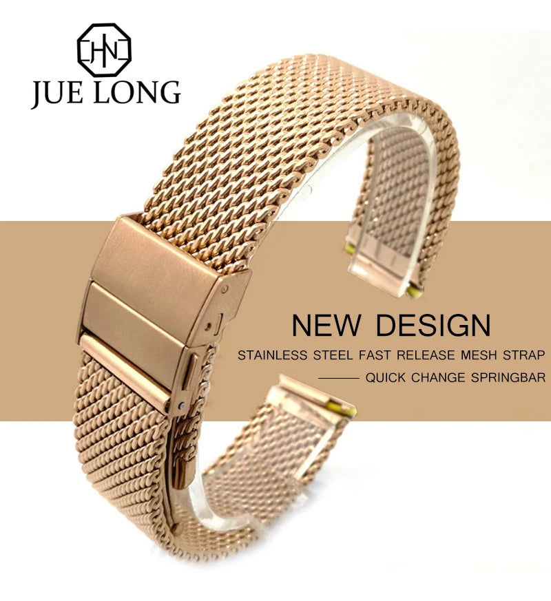 Premium Stainless Steel Watch Strap 18–22mm Quick Release