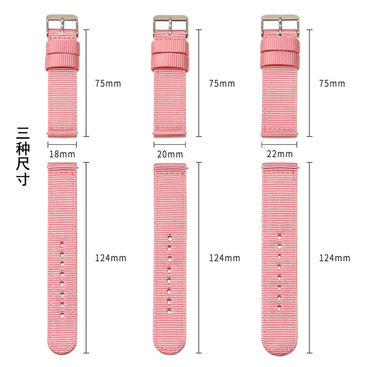 18mm 20mm 22mm 24mm Quick Release Watch Band Canvas Nylon Watch Strap for Garmin Fenix 5x Gps for Huawei Gt2 Wristband Bracelet