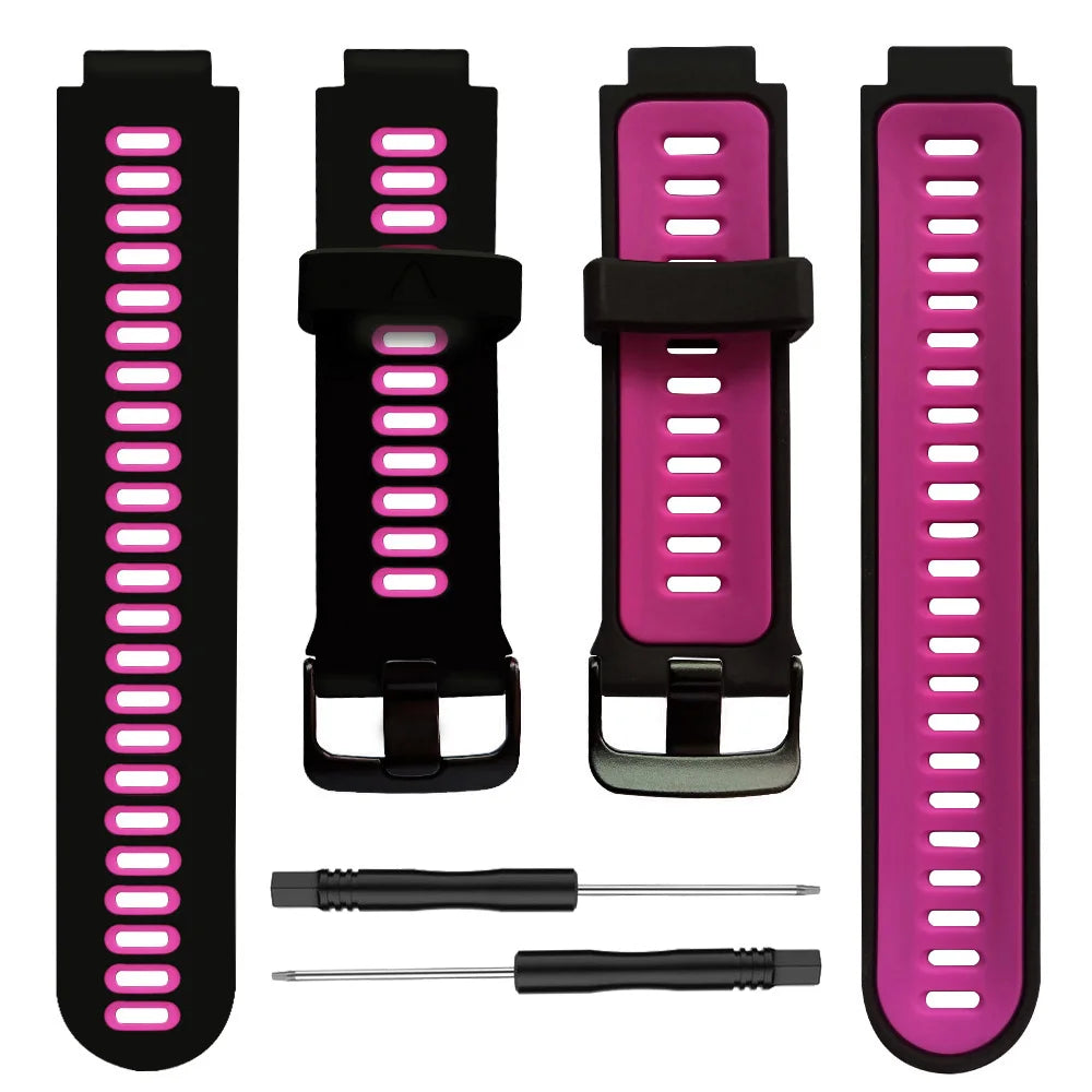 Silicone Replacement Watch Strap for Garmin Forerunner 220/230/235/620/630/735XT