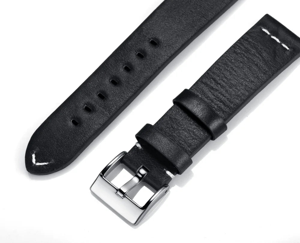Hemsut Quick Release Leather Watch Bands Saddle Calf Handmade Vintage Leather Watch Strap 18mm 20mm 22mm