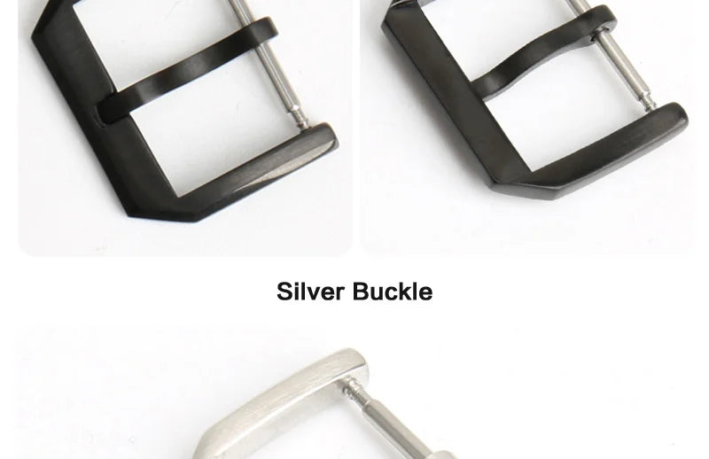 MAIKES Stainless Steel Watch Clasp 16mm 18mm 20mm 22mm Black Rose Gold Watch Buckle For Leather Watch Band