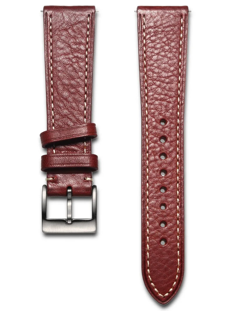 HEMSUT Genuine Cowhide Leather Quick-Release Watch Band (18-22mm)
