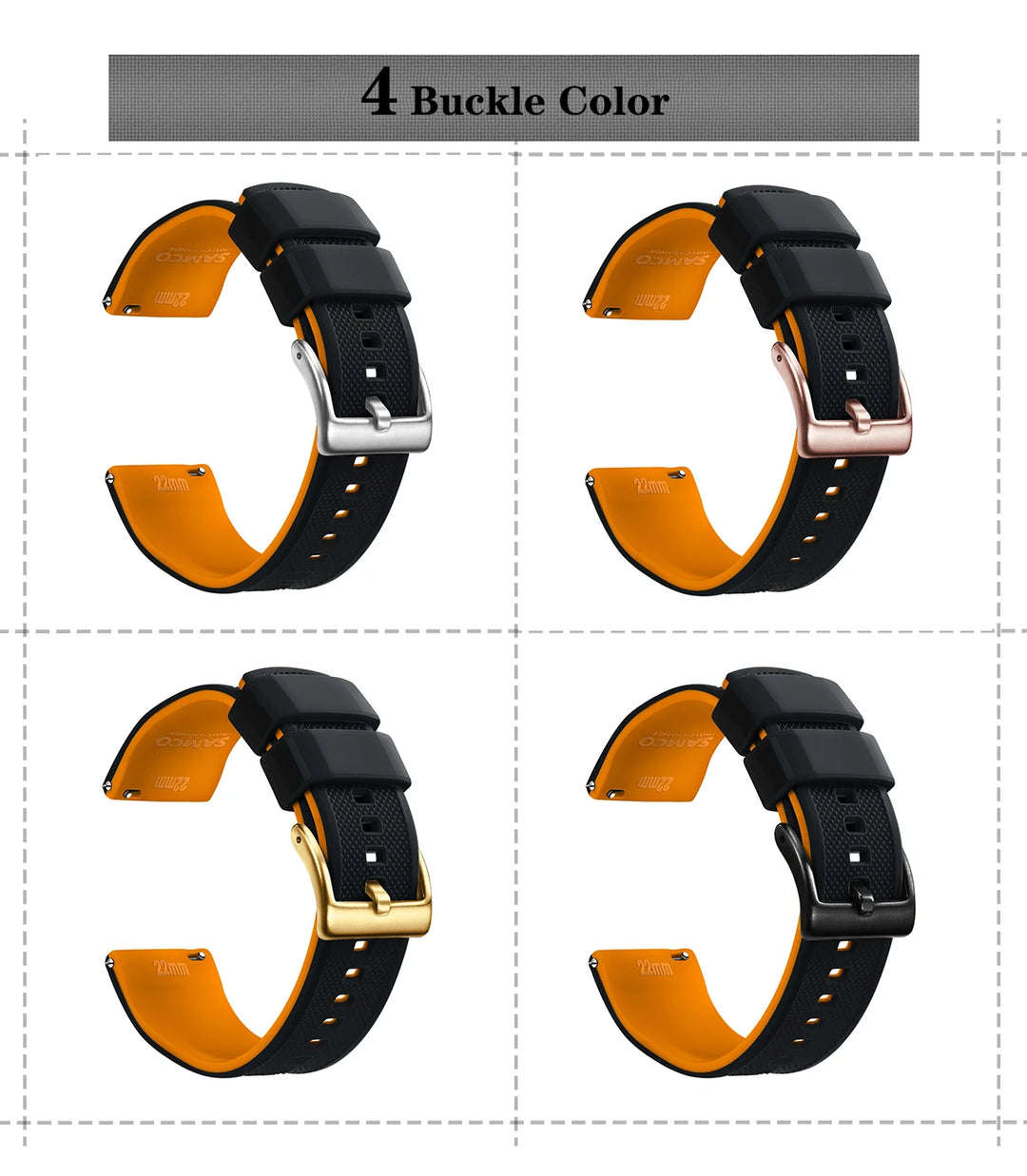 Premium Silicone Quick-Release Watch Band 18/20/22mm