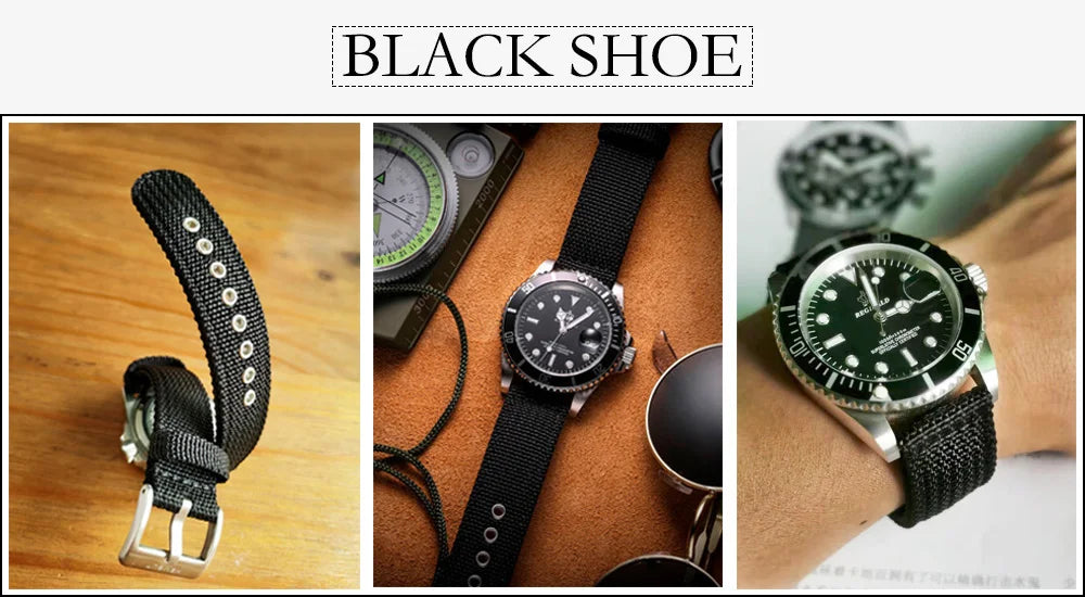 Hemsut Nylon Quick-Release Watch Strap – 18–24mm Military Style