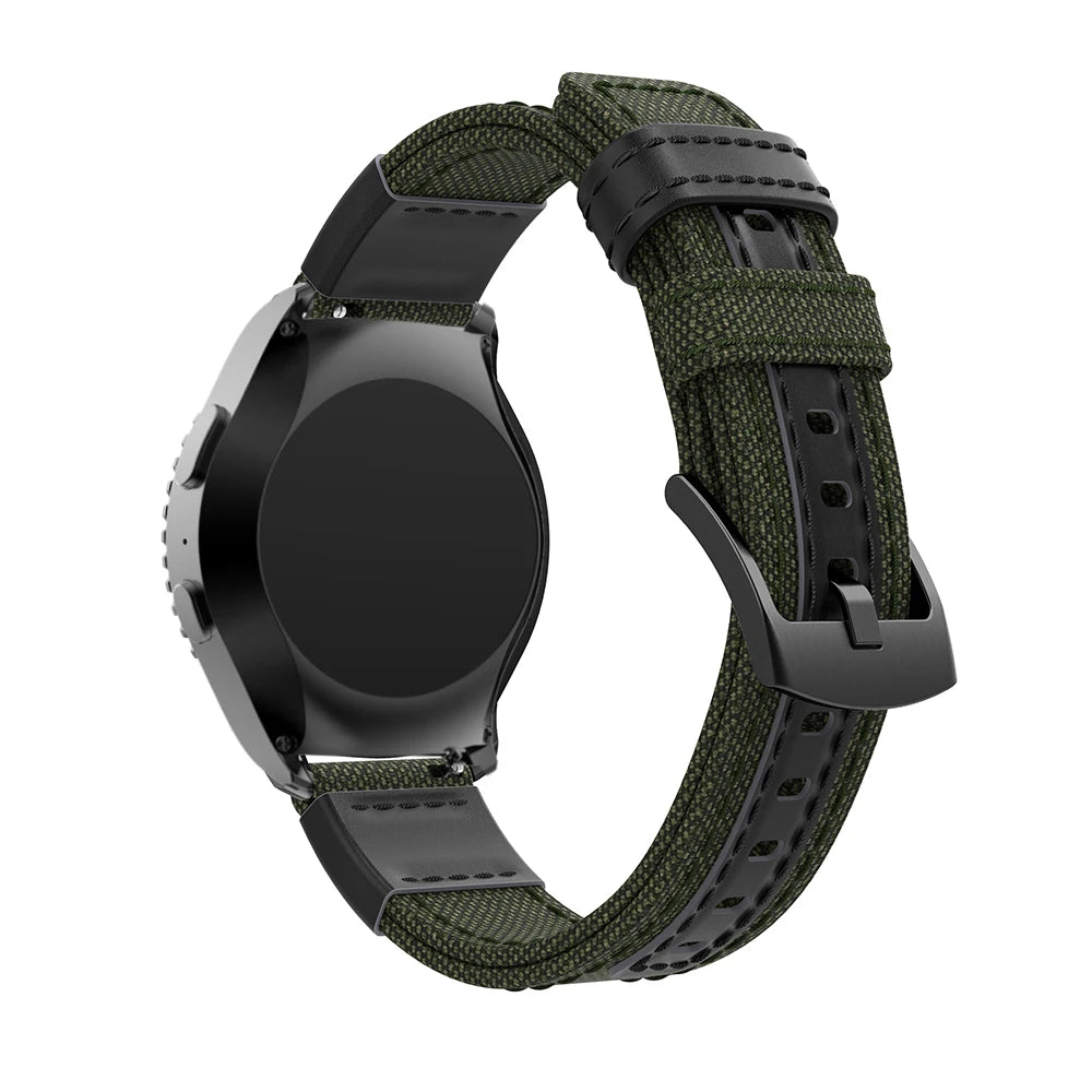 Canvas Strap for Samsung Gear S2, S3 & Galaxy Watch (20-22mm)