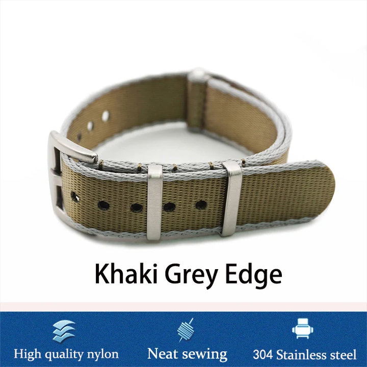 NATOBELT High Quality Army Sports Nylon Seatbelts Sailcloth Strap 20mm 22mm Fabric Nylon Watchbands For 007 Bond