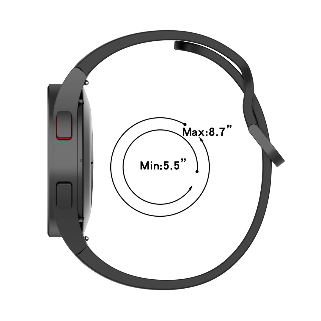 20mm Silicone Watch Strap for Samsung Galaxy Watch 40–46mm Sports Band