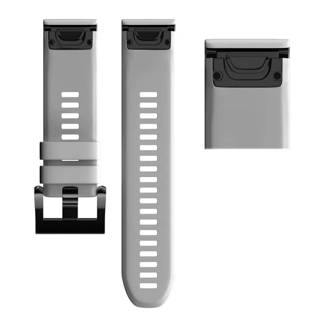 Garmin Fenix Silicone Strap – 20/22/26mm QuickFit for Fenix 5–8 Series