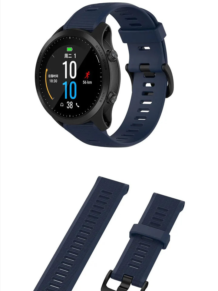 22mm Soft Silicone Strap for Garmin Forerunner & Fenix Series