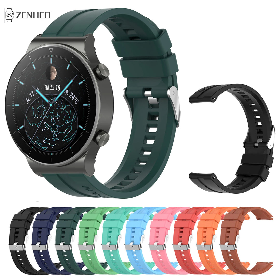 22mm Silicone Watch Strap for Huawei GT2 Pro, GT3 & Honor Magic 2 – 46mm