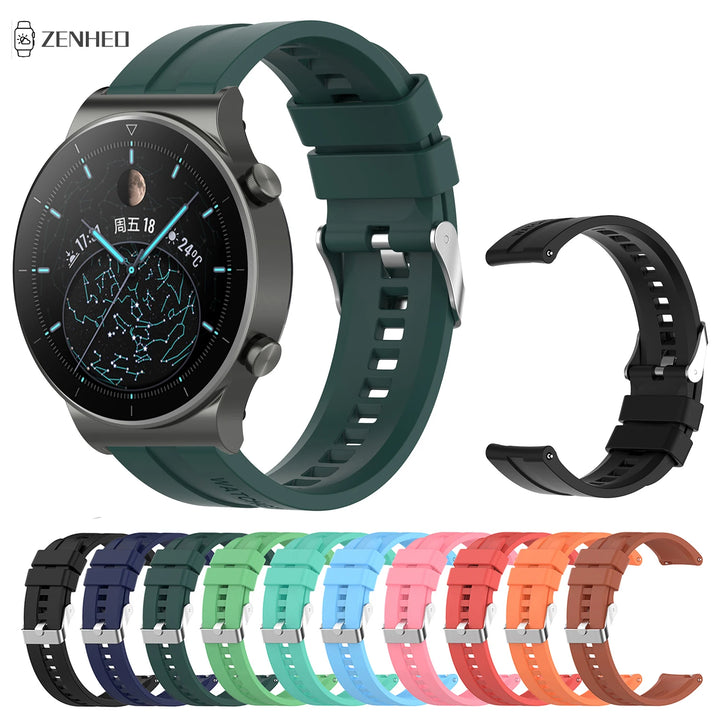 22mm Silicone Watch Strap for Huawei GT2 Pro, GT3 & Honor Magic 2 – 46mm