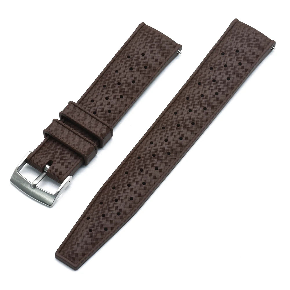Premium Grade Fluororubber Tropical Watch Strap 18mm 20mm 22mm 24mm For S-eiko SRP777J1 FKM Watch Bands For Men's Diving Watches