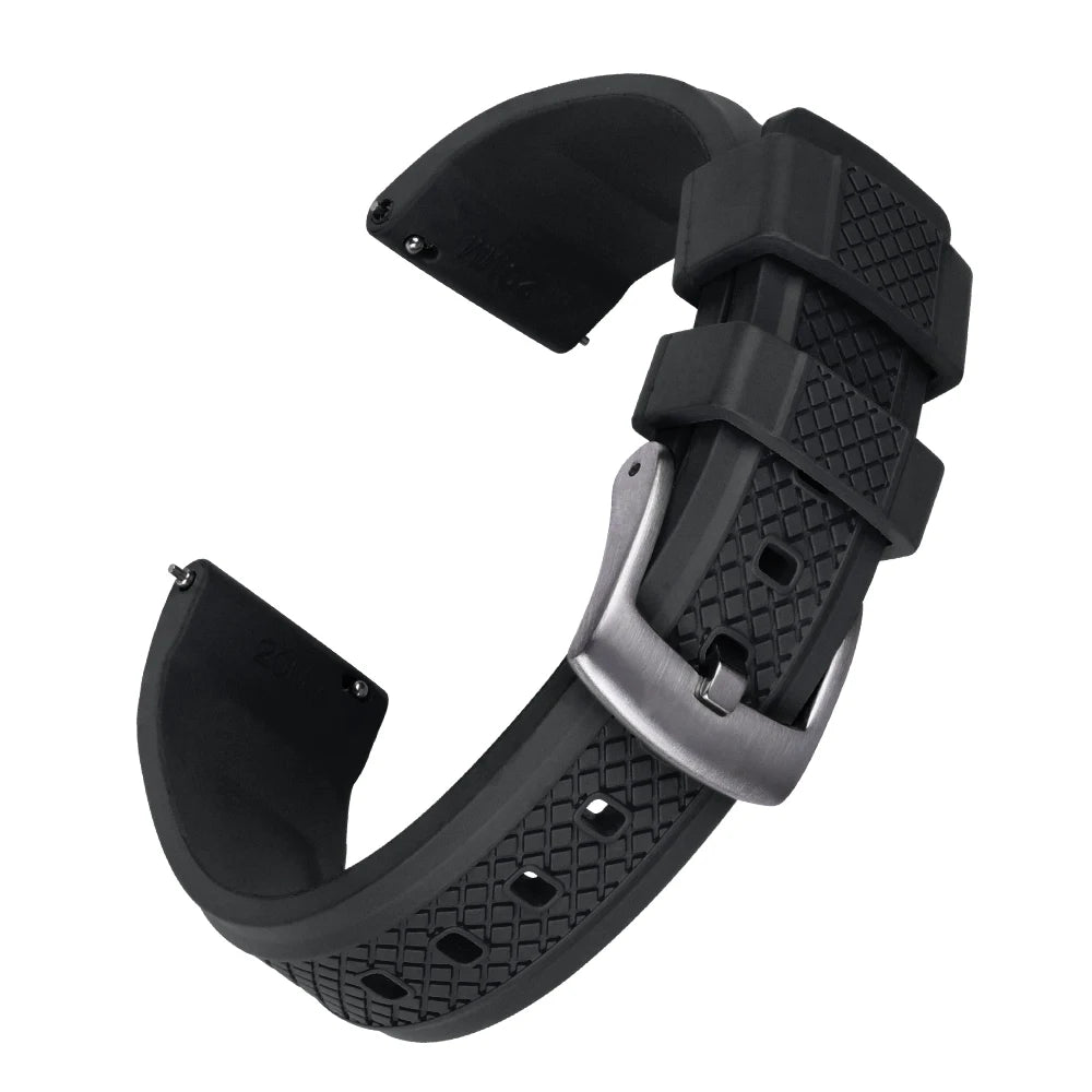 FKM Rubber Watch Strap 20/22mm for Samsung Galaxy 46mm & Huawei GT2/Amazfit GTR 47mm