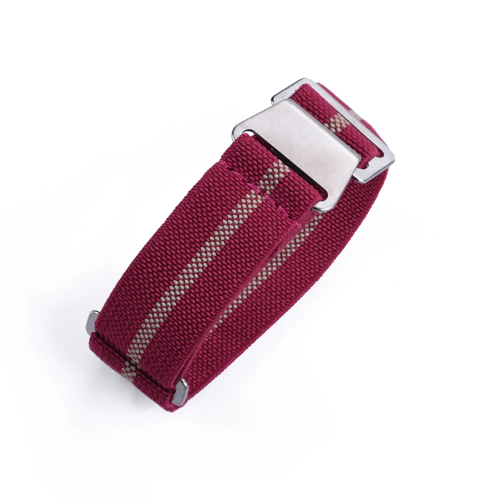 NATOBELT 60s French Troops Parachute Bag Elastic Strap 20mm 22mm Nylon Watchbands Man's Universal Smart Watch Fabric Wristband