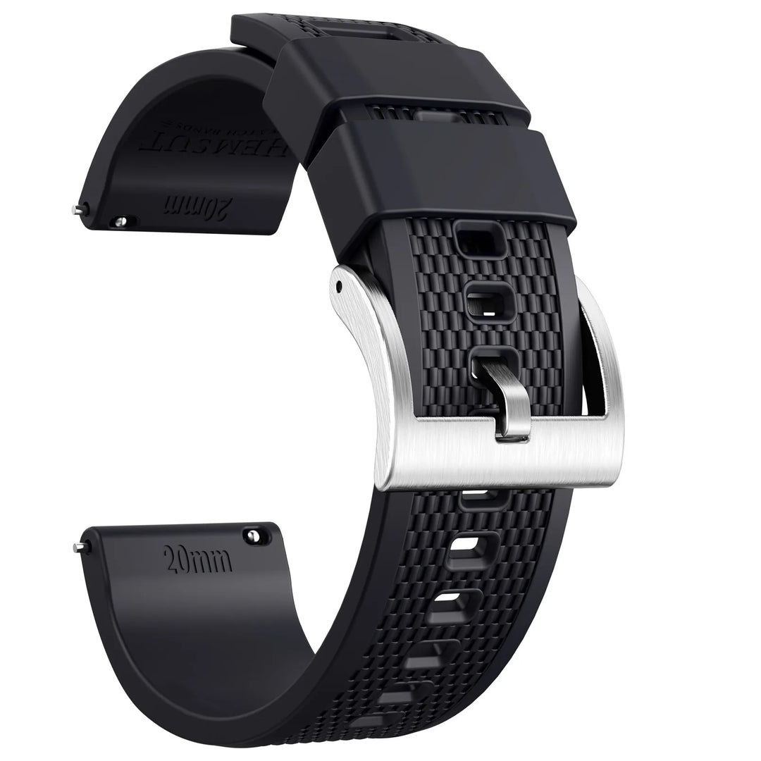 Hemsut Smart Silicone Watch Bands 18mm 20mm 22mm  Quick Release Rubber For Galaxy  Watch Strap  Man Women Soft Replacement