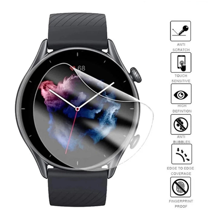 4-Pack Hydrogel Screen Protector for Amazfit GTR 3 Pro & GTS 3