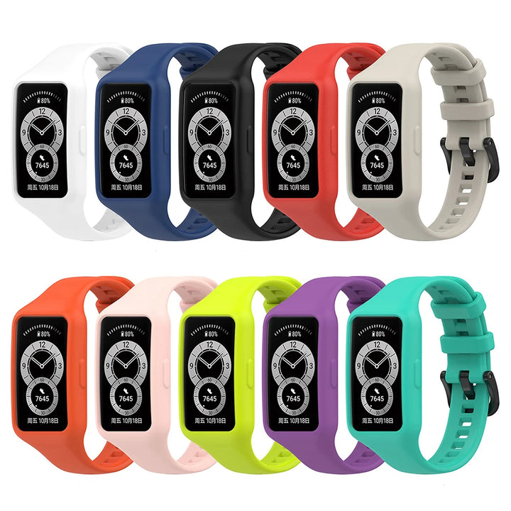 Silicone Strap with Case for Huawei Band 6/7 & Honor Band 6/7
