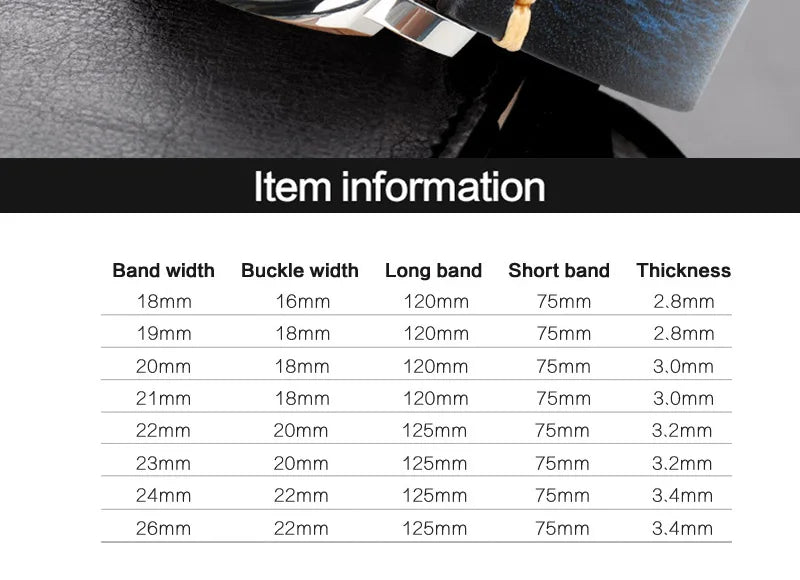 MAIKES Handmade Vintage Leather Watch Strap – 20/22/24mm for Panerai, Fossil, Casio & Seiko