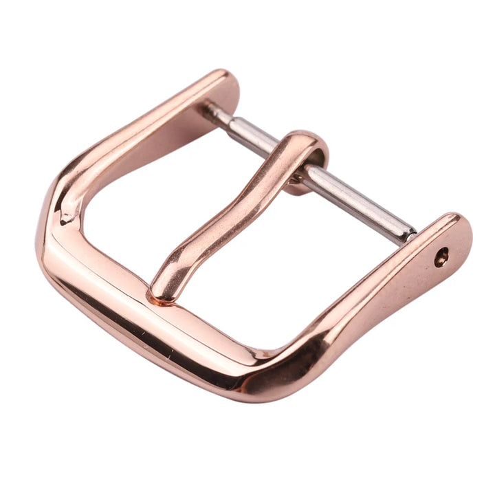 20pcs Stainless Steel Watch Buckles – 16–22mm, Silver/Gold/Black