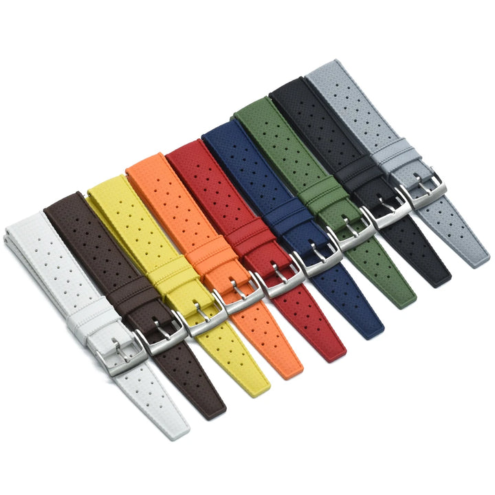 Premium Grade Fluororubber Tropical Watch Strap 18mm 20mm 22mm 24mm For S-eiko SRP777J1 FKM Watch Bands For Men's Diving Watches