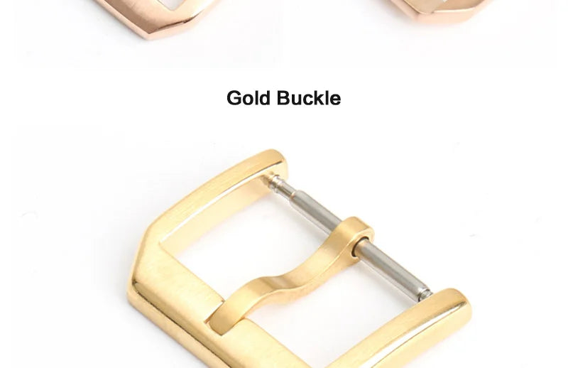 MAIKES Stainless Steel Watch Clasp 16mm 18mm 20mm 22mm Black Rose Gold Watch Buckle For Leather Watch Band