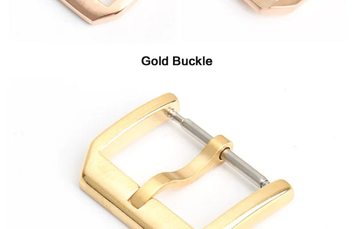 MAIKES Stainless Steel Watch Clasp 16mm 18mm 20mm 22mm Black Rose Gold Watch Buckle For Leather Watch Band