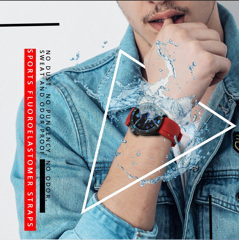 Top Fluoro Rubber Watch Band 20mm 22mm Sport Silicone Watch Strap Quick Release Watchband For HUAWEI GT Casio Citizen Seiko