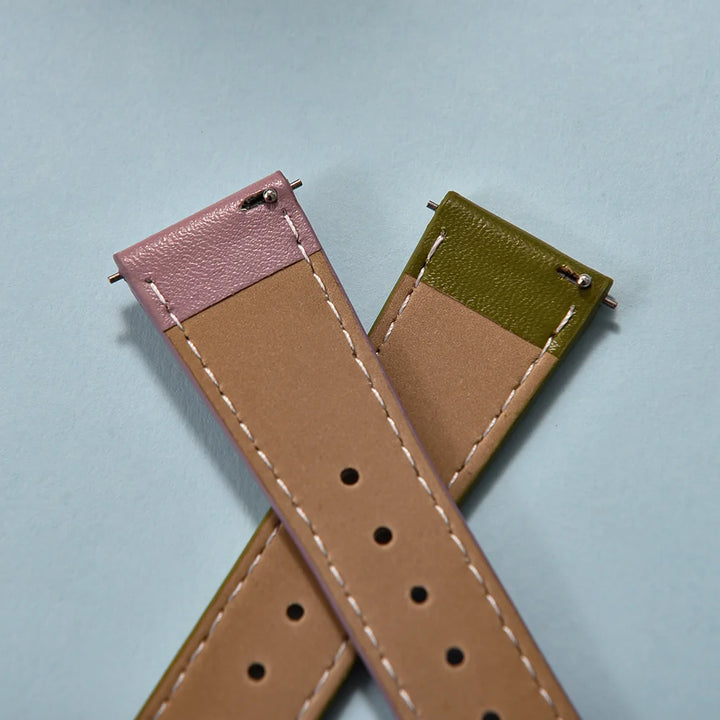Ultra-Thin Quick Release Leather Watch Strap (20-22mm)