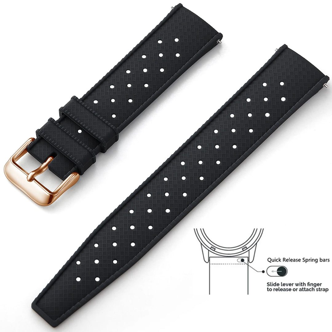 Tropical Silicone Watch Band 18–22mm (Quick Release)