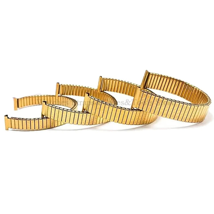 Stainless Steel Elastic Stretch Watch Strap – 12–20mm, Expansion Band