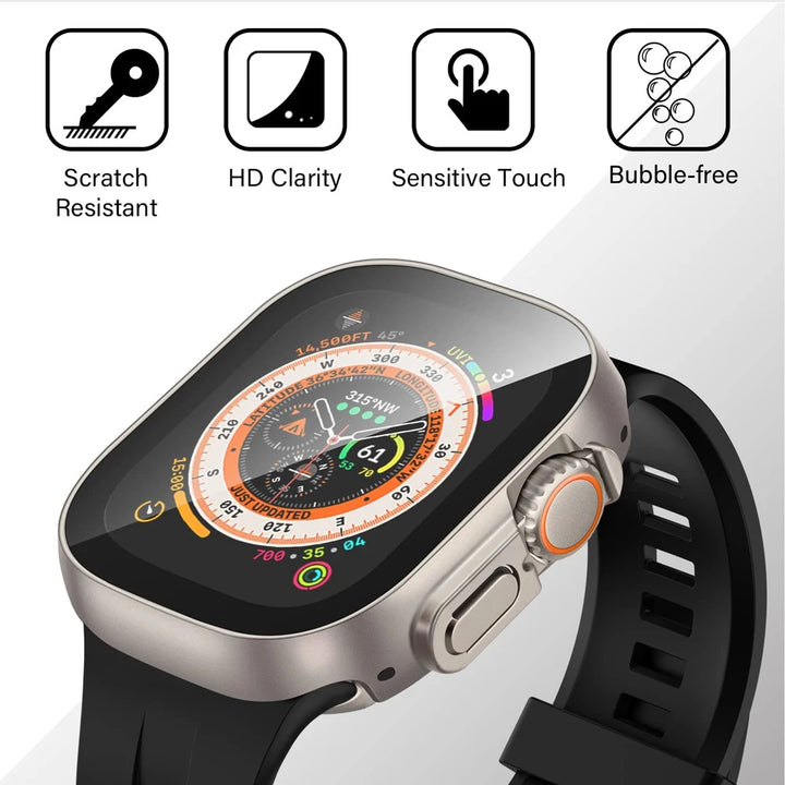 Cover For Apple Watch Ultra 3 Case 49mm Accessories PC Shockproof Bumper+Tempered Glass Screen Protector iwatch Series Ultra 2