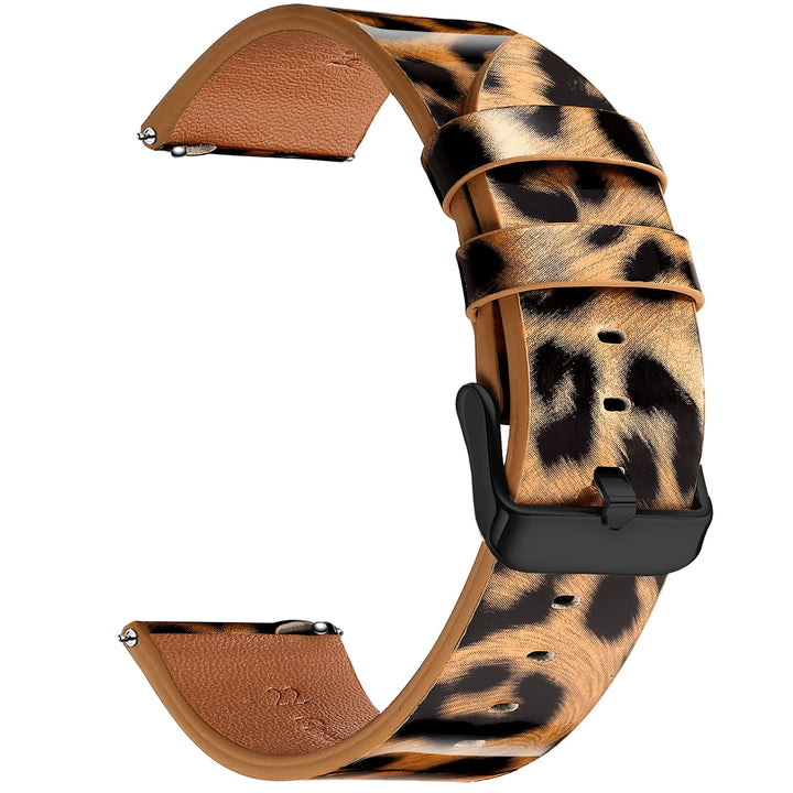 Leopard Print Leather Watch Strap 20/22mm (Quick Release)