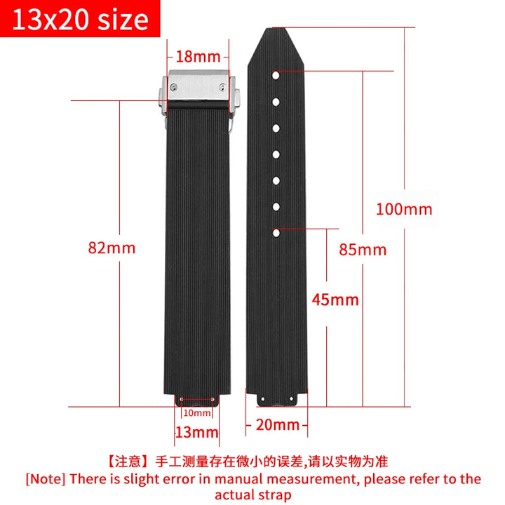 Waterproof Sports Silicone Watch Band 24x17 & 26x19mm (Men & Women)