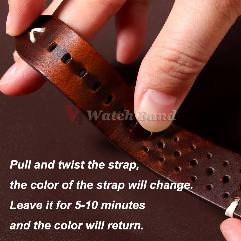 Premium Cowhide Leather Watch Strap 20/22mm (Quick Release)