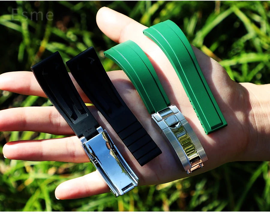 Flat Interface Silicone Watch Strap 20mm for Rolex Daytona & GMT 2