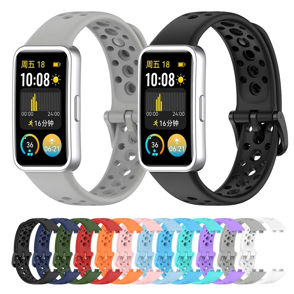 Sport Silicone Strap for Huawei Band 8-10 NFC