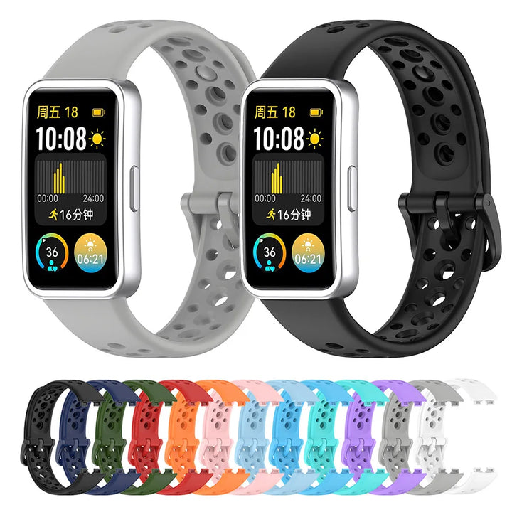 Sport Silicone Strap for Huawei Band 8-10 NFC