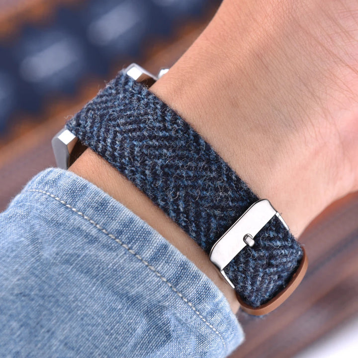 NATOBELT Wool Weave Leather Strap – Quick Release, 18–22mm