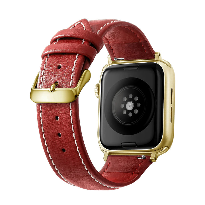 Genuine Leather Apple Watch Band 40–49mm for iWatch Series 3–8 & Ultra